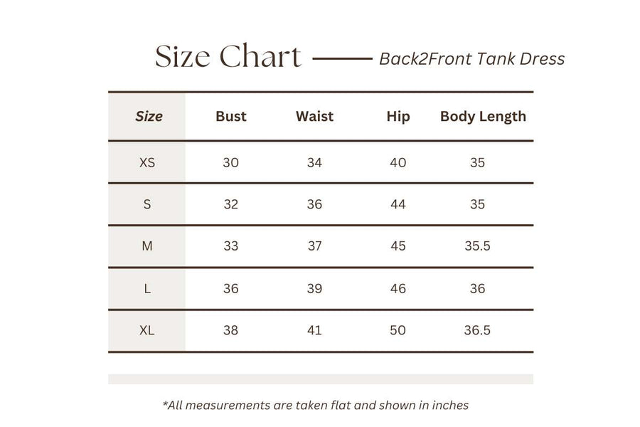 Lux Back2Front Tank Dress - Essentials Collection