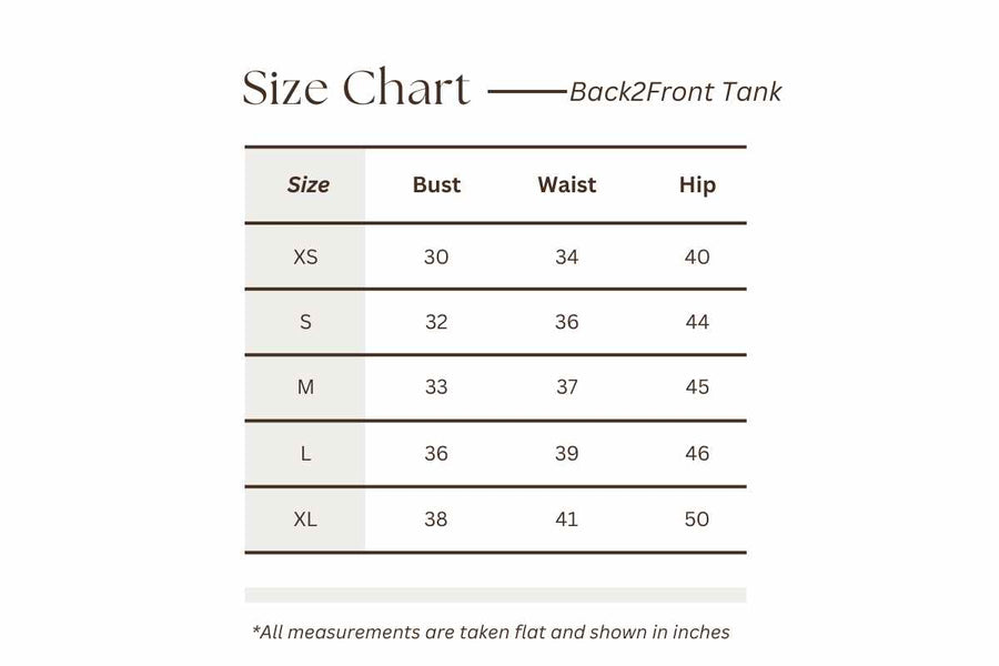 Back2Front Tank - Essentials Collection