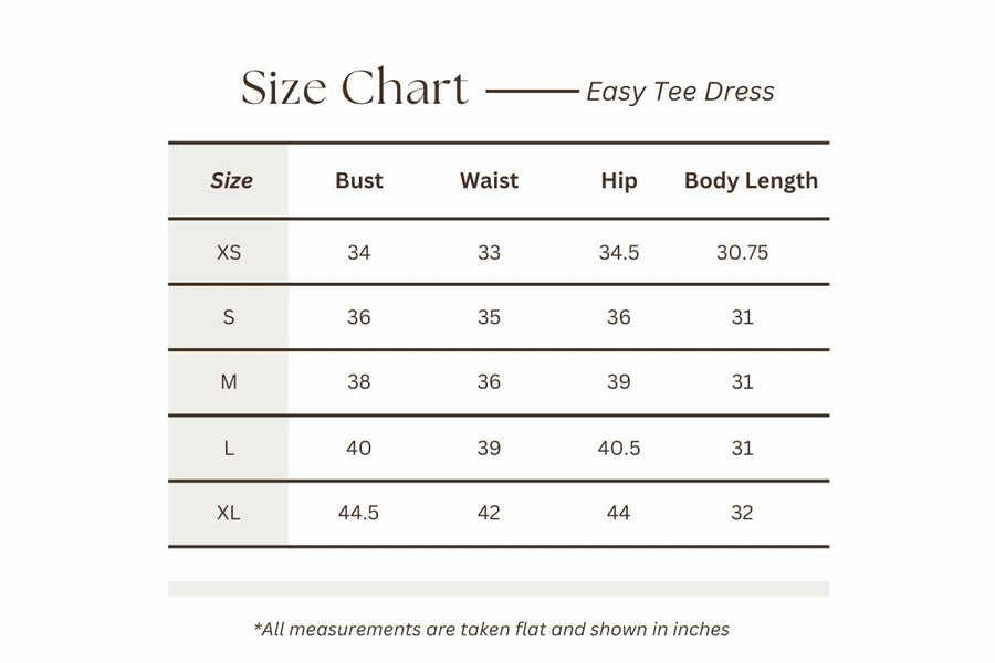 Easy Tee Dress - Essentials Collection