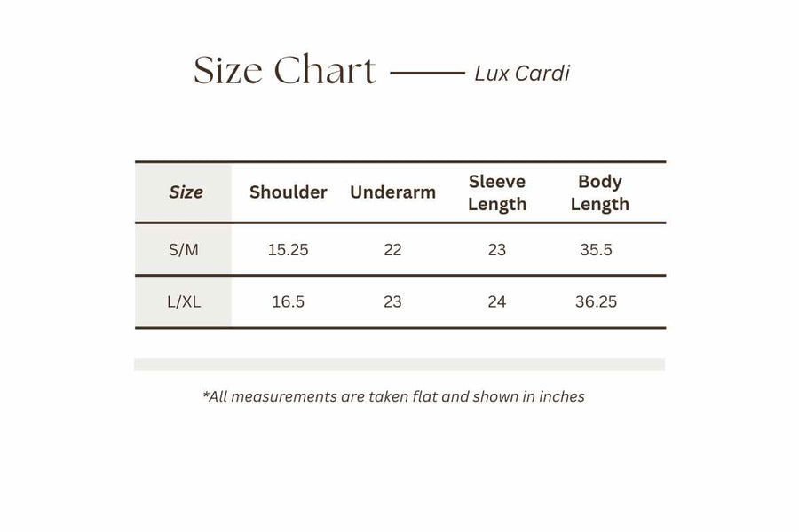 Lux Cardi - Essentials Collection