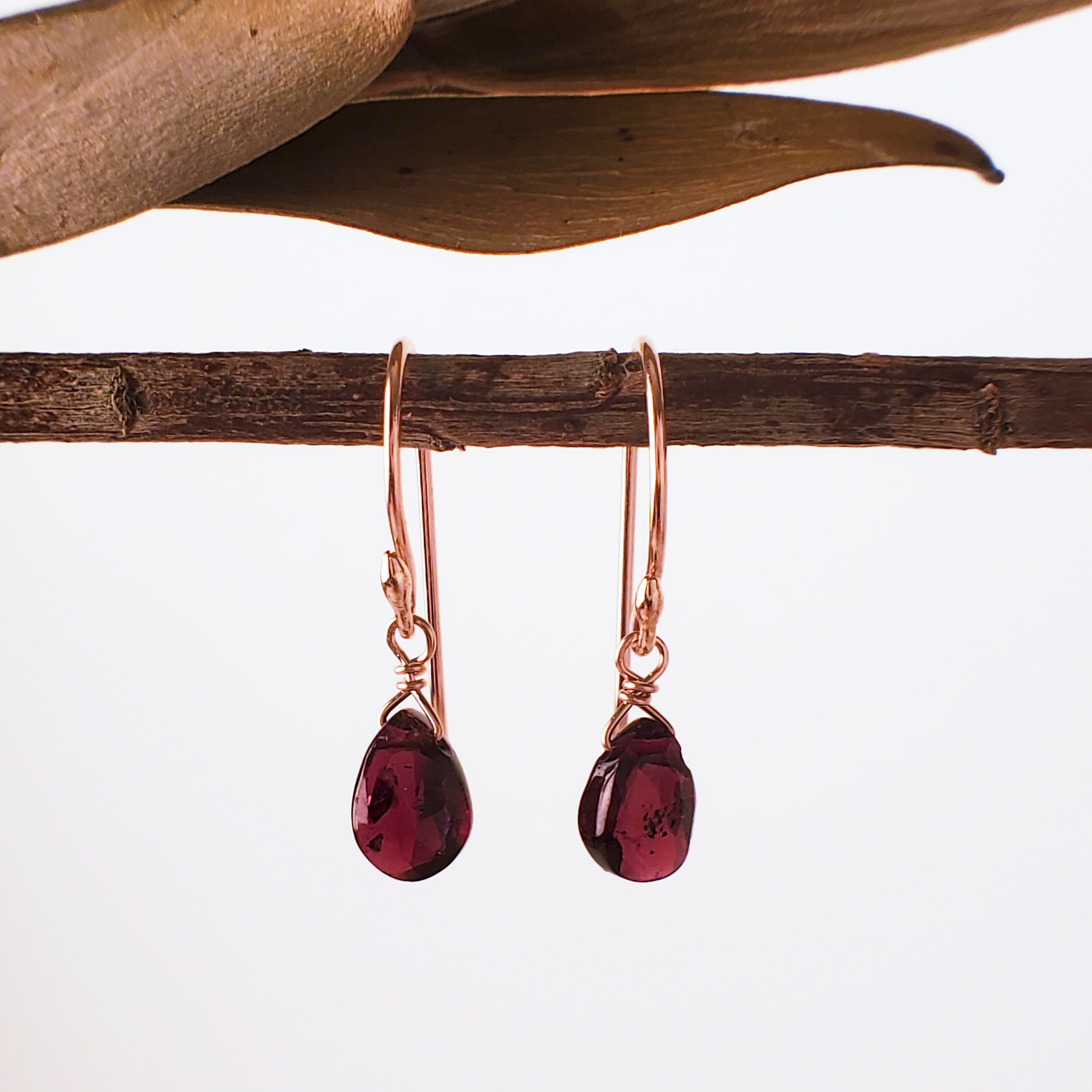 Garnet Drop Earring
