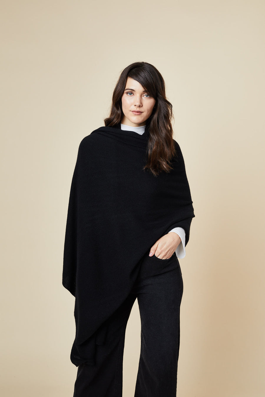 Cashmere Travel Wrap - Black