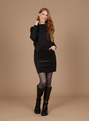 Ribbed Mock Neck