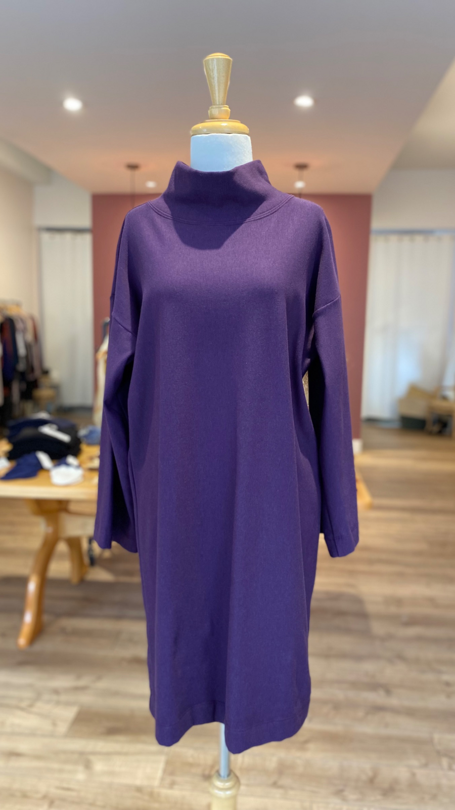 Purple turtleneck dress online