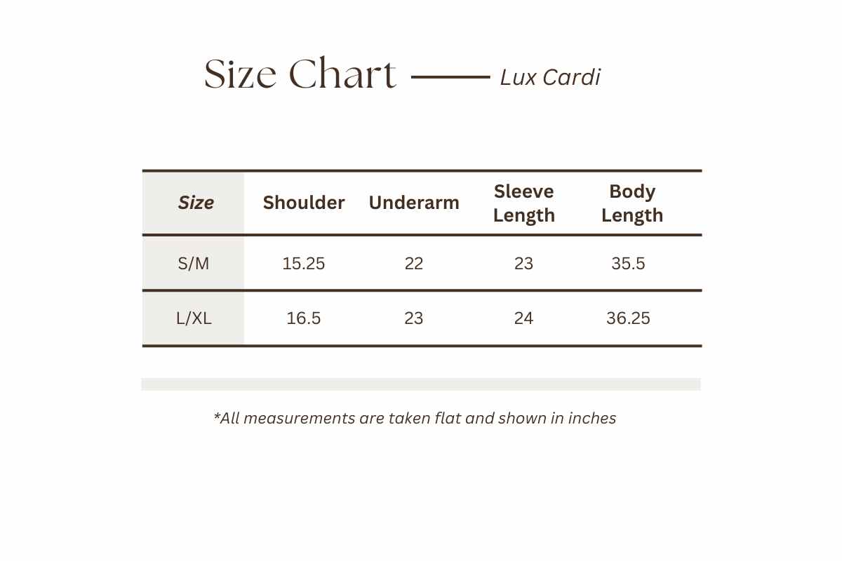 Lux Cardi - Essentials Collection