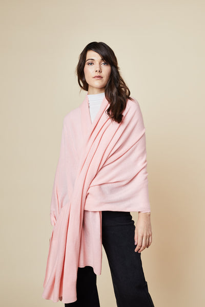 Cashmere Travel Wrap - Rose Pink