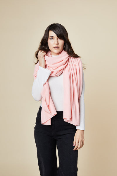 Cashmere Travel Wrap - Rose Pink
